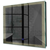 Specchio LED Quadrato | Pulsante touch | Luce bianca calda - Reyze Serie Simetria Modello 7